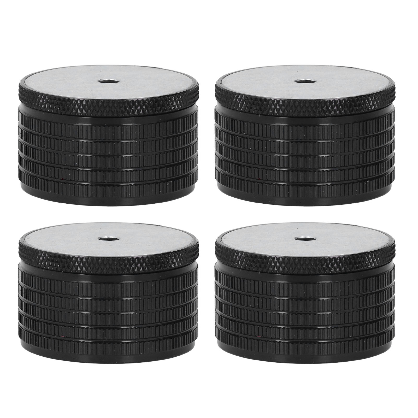 Stück Bettgestellfüße Aus Aluminiumlegierung, Möbelerhöhungen Für Sofa, Tisch Und Stuhl, 23–37 Mm Verstellbar, Glänzend Schwarz