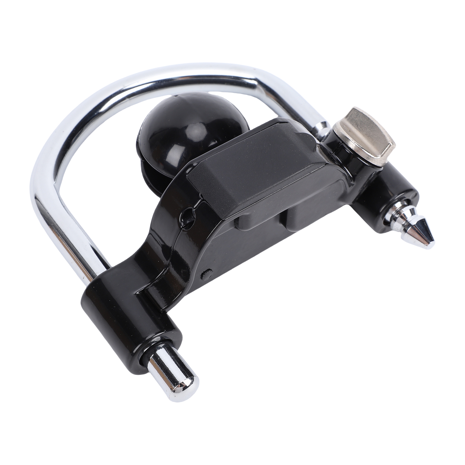 Verstärktes Anhängerkupplungsschloss Aus Schwarzem Stahl Und Aluminiumlegierung Mit 4-stelligem Zahlenschloss, Universeller Diebstahlschutz Für 1-7/8", 2" Und 2-5/16"-kupplungen
