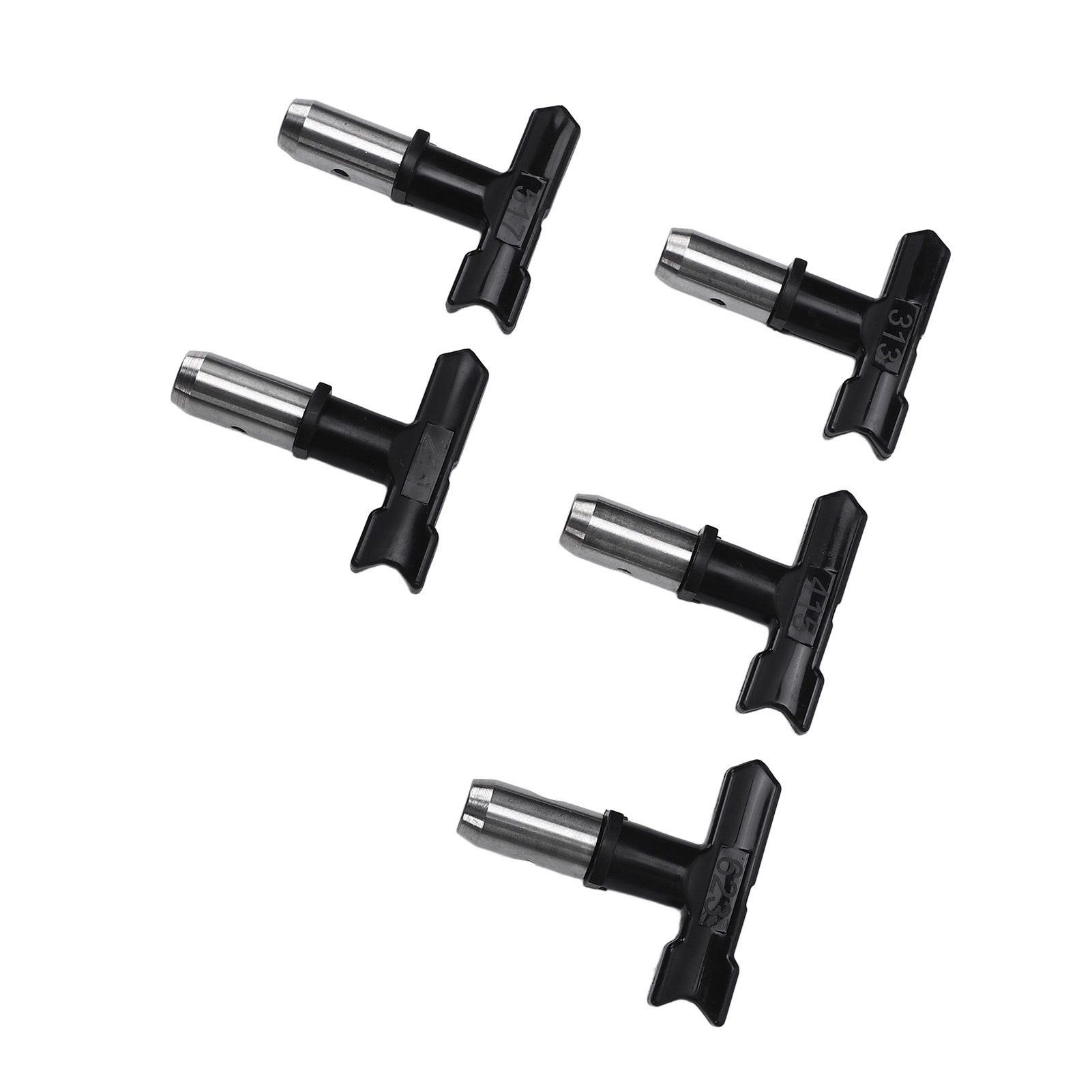 Düsensatz Für Airless-spritzgeräte 211, 313, 415, 517 Und 623 Mit 5 Filtern, Zubehör, Schwarzer Lackierung, Edelstahl Und Abs.