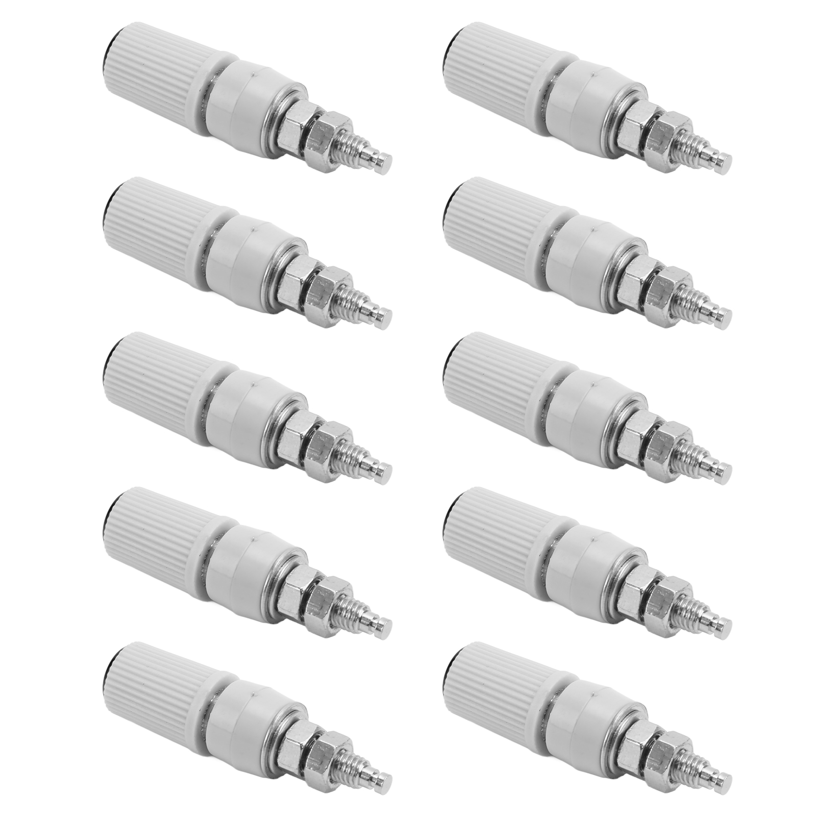 Packung Mit 10 Vernickelten 4-mm-m5-bananensteckern (weiblich) Aus Kupfer Für Elektronische Geräte, Schwarz
