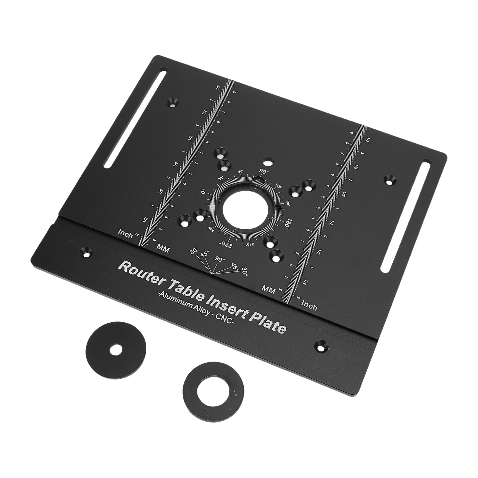 Wendeplatte Aus Aluminiumlegierung Für Fräsmaschinentische, Geeignet Für Werkbänke, Holzbearbeitung, Drehen, Fräsen, Gravieren, Anfasen, Schwarz