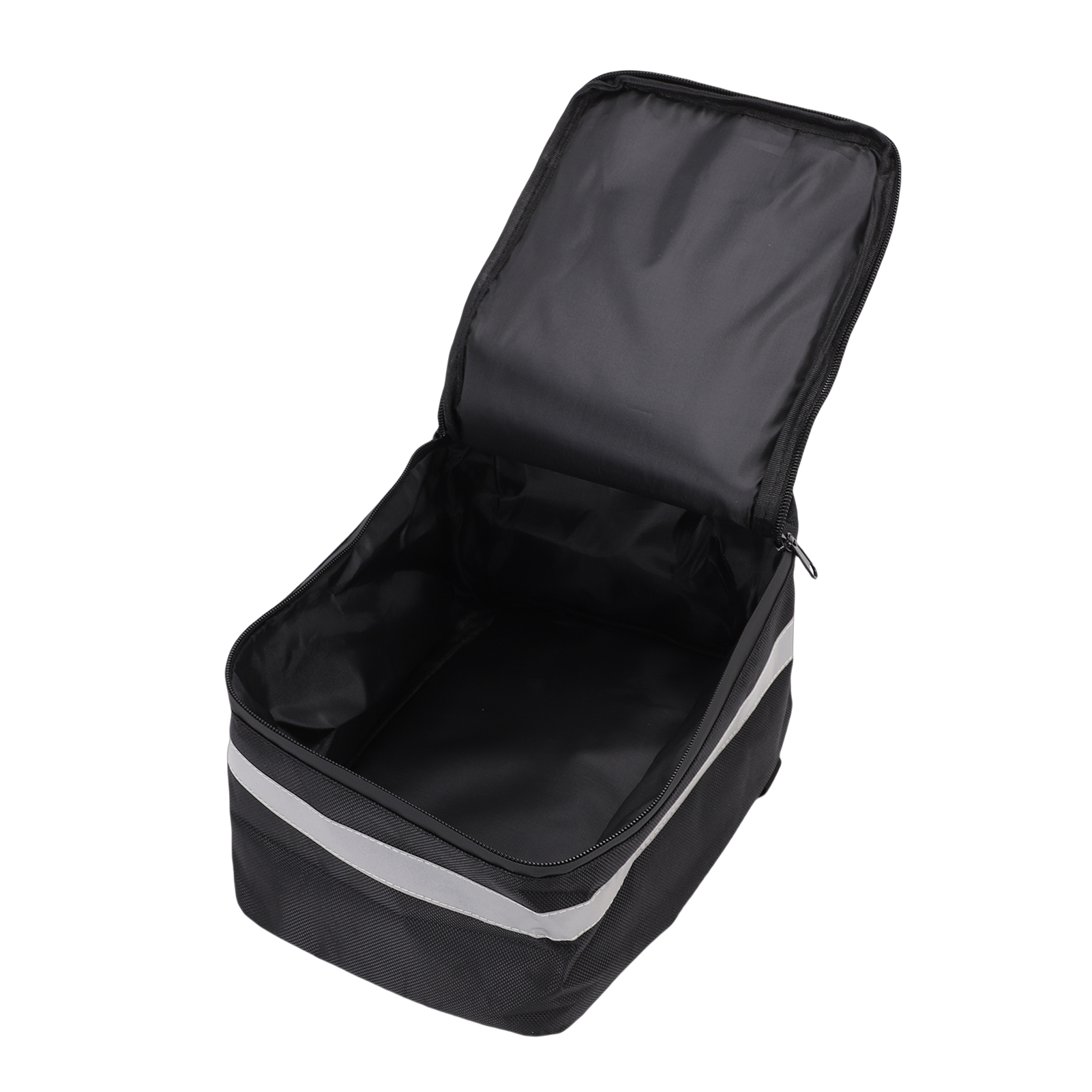 Gepäckträgertasche Für Fahrräder, Spritzwassergeschützte Satteltasche Aus 1680d Oxford-gewebe Mit Reflektorstreifen, Geeignet Für Citybikes Und Pendlerfahrräder, Schwarz