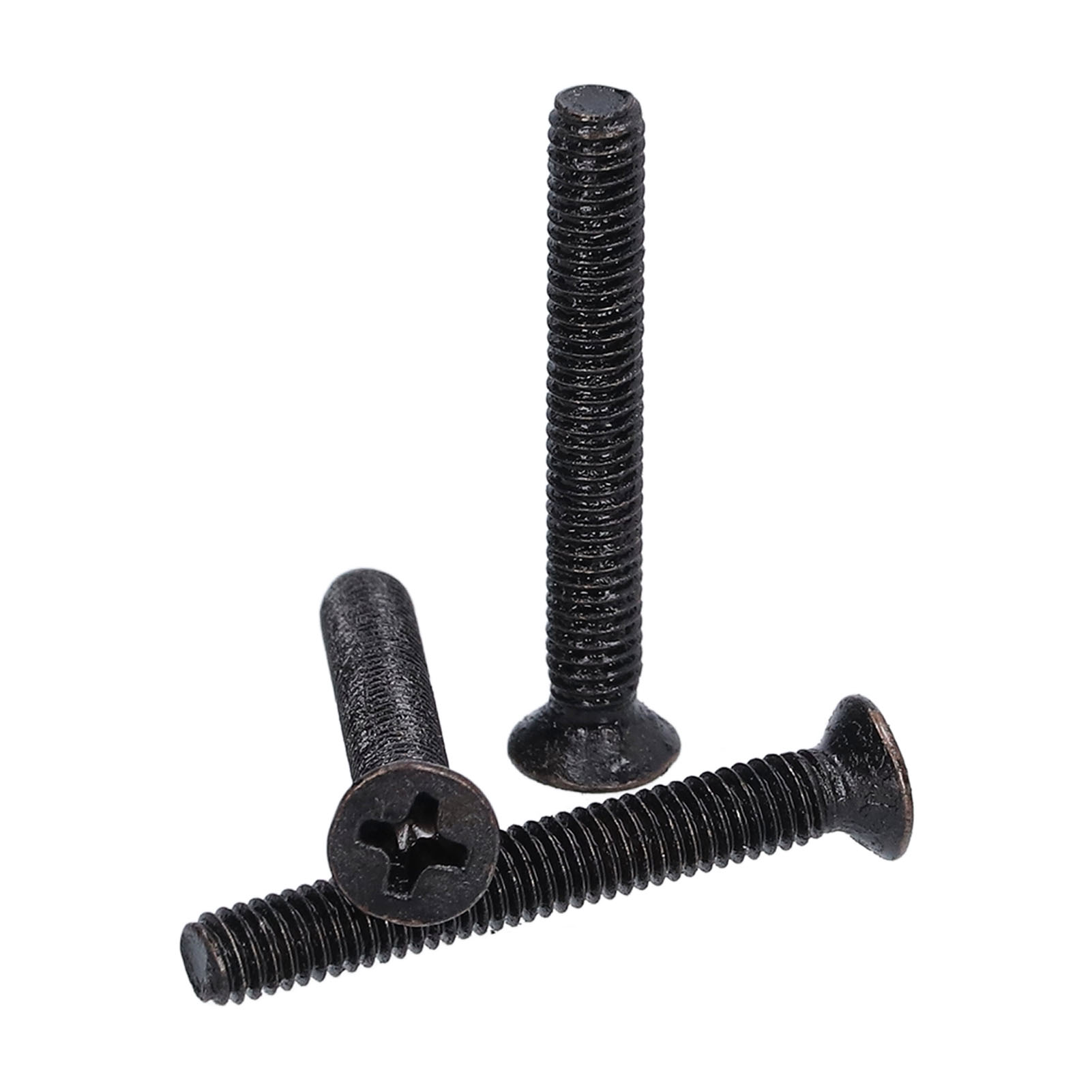 Packung Mit 50 M4 A2-70 Din 965 Schwarz Verzinkten Flachkopf-senkkopfschrauben, Kreuzschlitz, M4x30, Für Befestigung, Reparatur Und Wartung