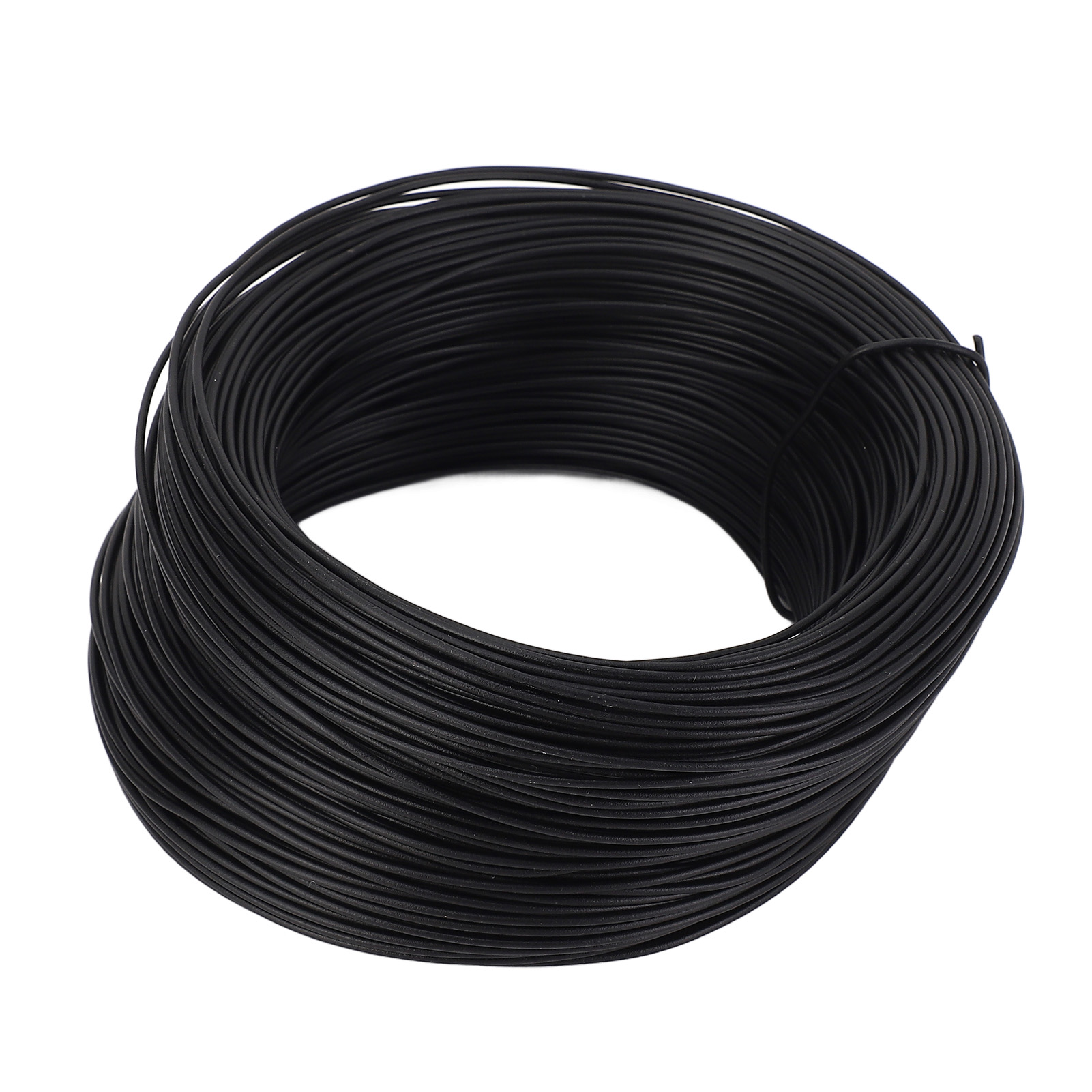 0,55 Mm Elektrolytisch Verzinkter Eisendraht, 85 M, Rund, Pvc-beschichtet, Massiv, Flexibel, Biegsam, Kabelbinder, Schwarz