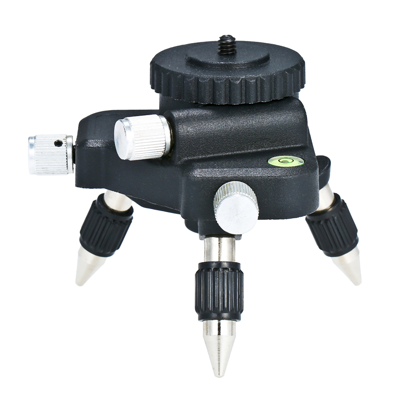 Verstellbarer 90-cm-nivellierständer Mit Wasserwaage, 360°-kugelkopf, 6,35-mm-außengewinde Und 15,88-mm-halterung, Horizontaler Und Vertikaler Kalibrierungsmarkierung, Schwarzes Metall, 12 X 11 X 10 C