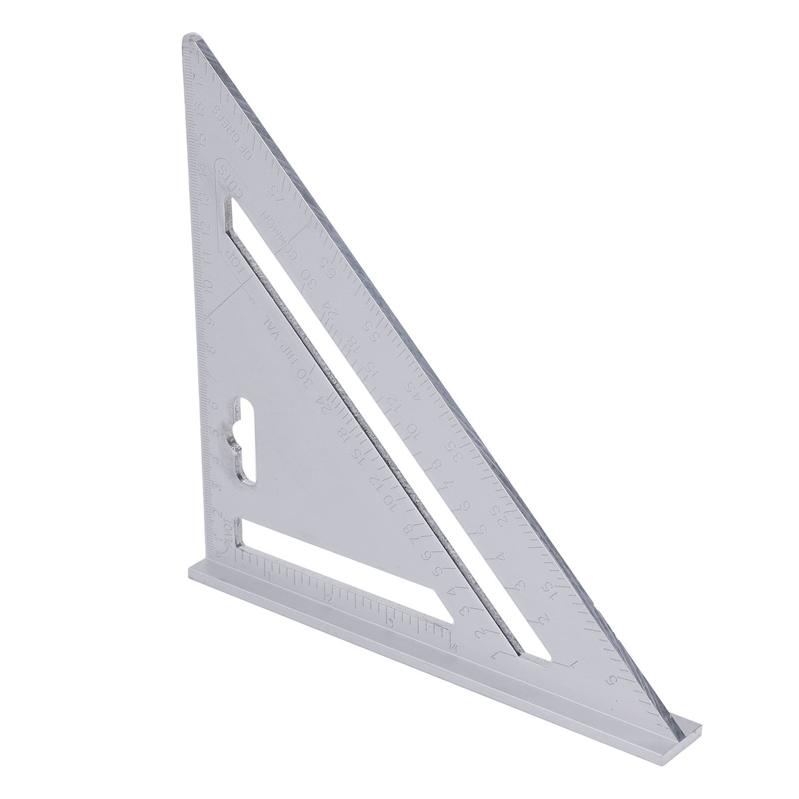 18 Cm Langes Dreieckiges Aluminiumlineal Mit Mattschwarzer Oberfläche, Vielseitiger Holzwinkel Für Schreinerarbeiten