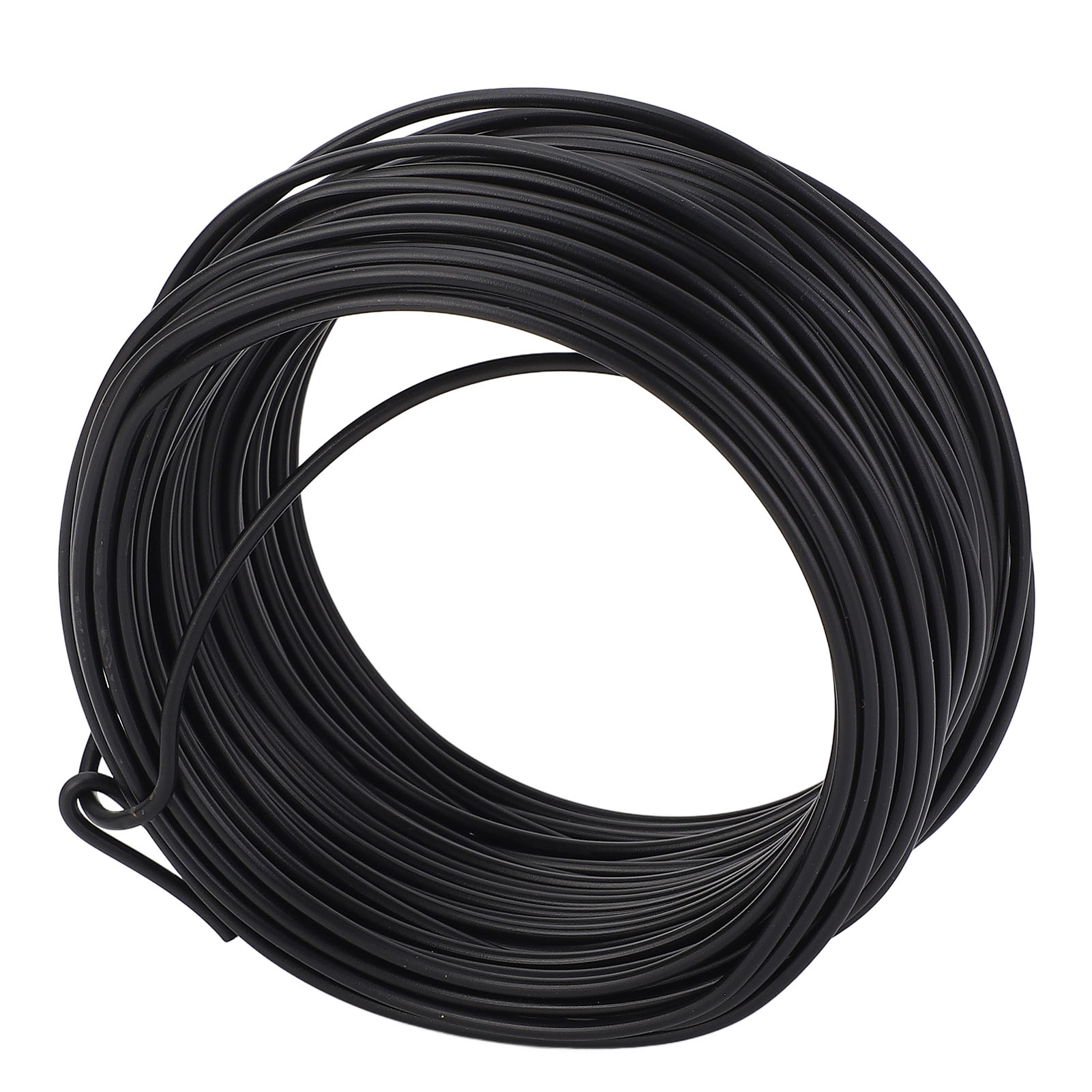 Flexibler, Pvc-beschichteter, Verzinkter Eisenbindedraht Für Telekommunikationskabel, 1,5 Mm X 20 M, Schwarzes, Rundes Ende