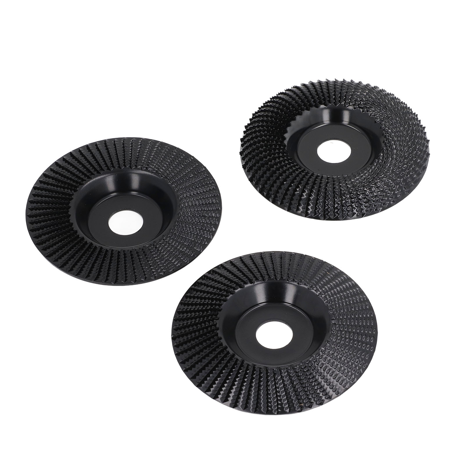 Set Mit 3 Flachen, Geneigten Bogen-holzgravurscheiben Aus Kohlenstoffstahl Für 125-mm-holzschleifer