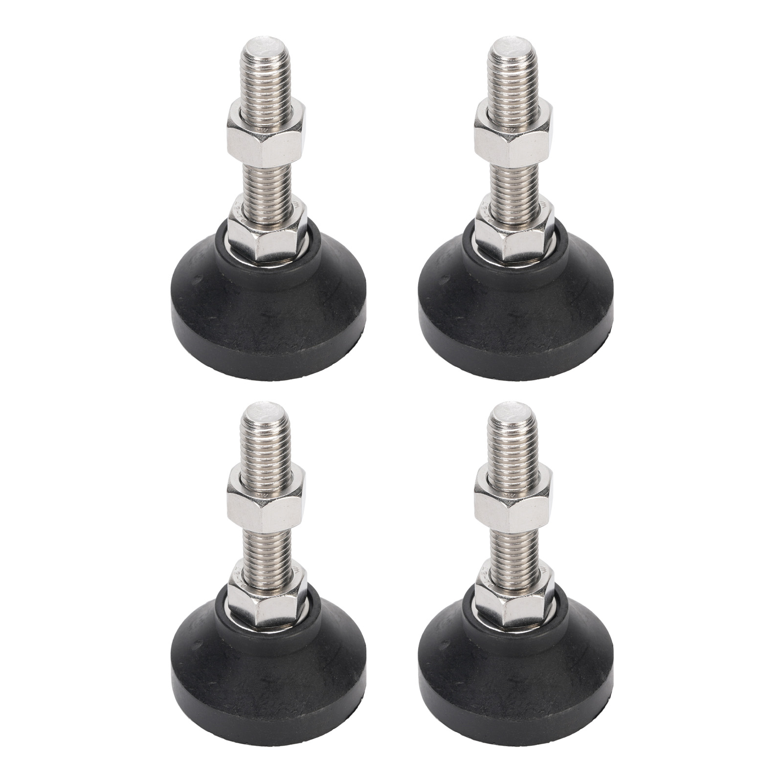 Set Mit 4 Möbelfüßen Zum Ausgleichen Von Tischplatten, Stühlen Und Werkbänken, Nylon-unterlage, 50 Mm Runder Fuß, Schwarz