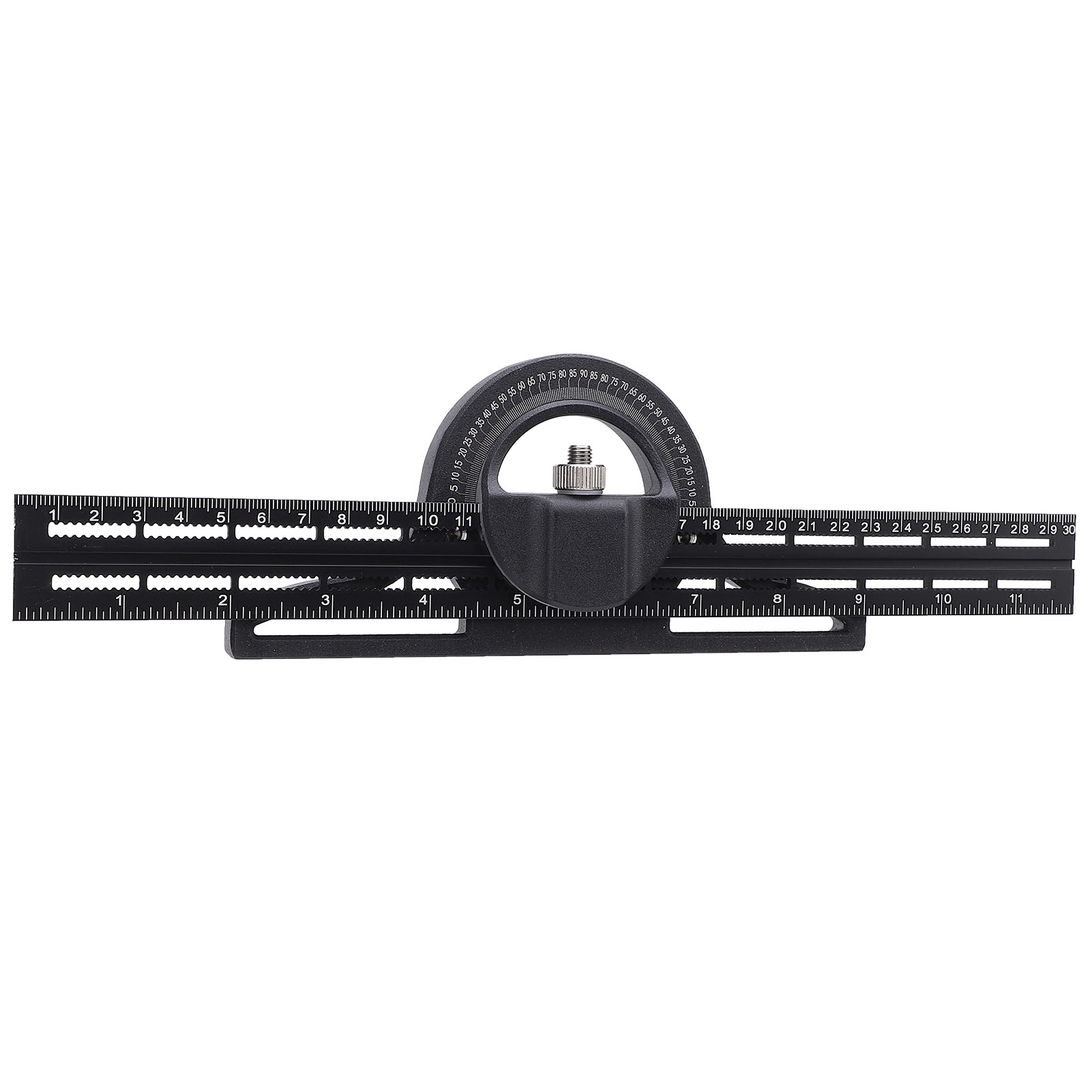 Verstellbarer Multifunktions-kombinationswinkelmesser Für Holzbearbeitung, Universal-nonius-winkelmesser, 300 Mm, Schwarz