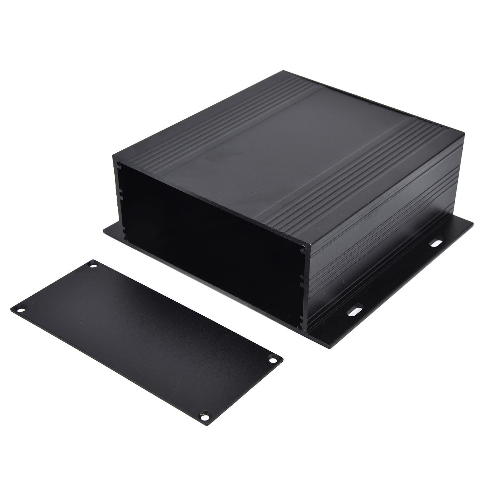 Elektronikgehäuse Aus Aluminiumlegierung 6063-t5, Integrierte Wasserdichte Box, 47 X 133 X 120 Mm, Mattschwarz