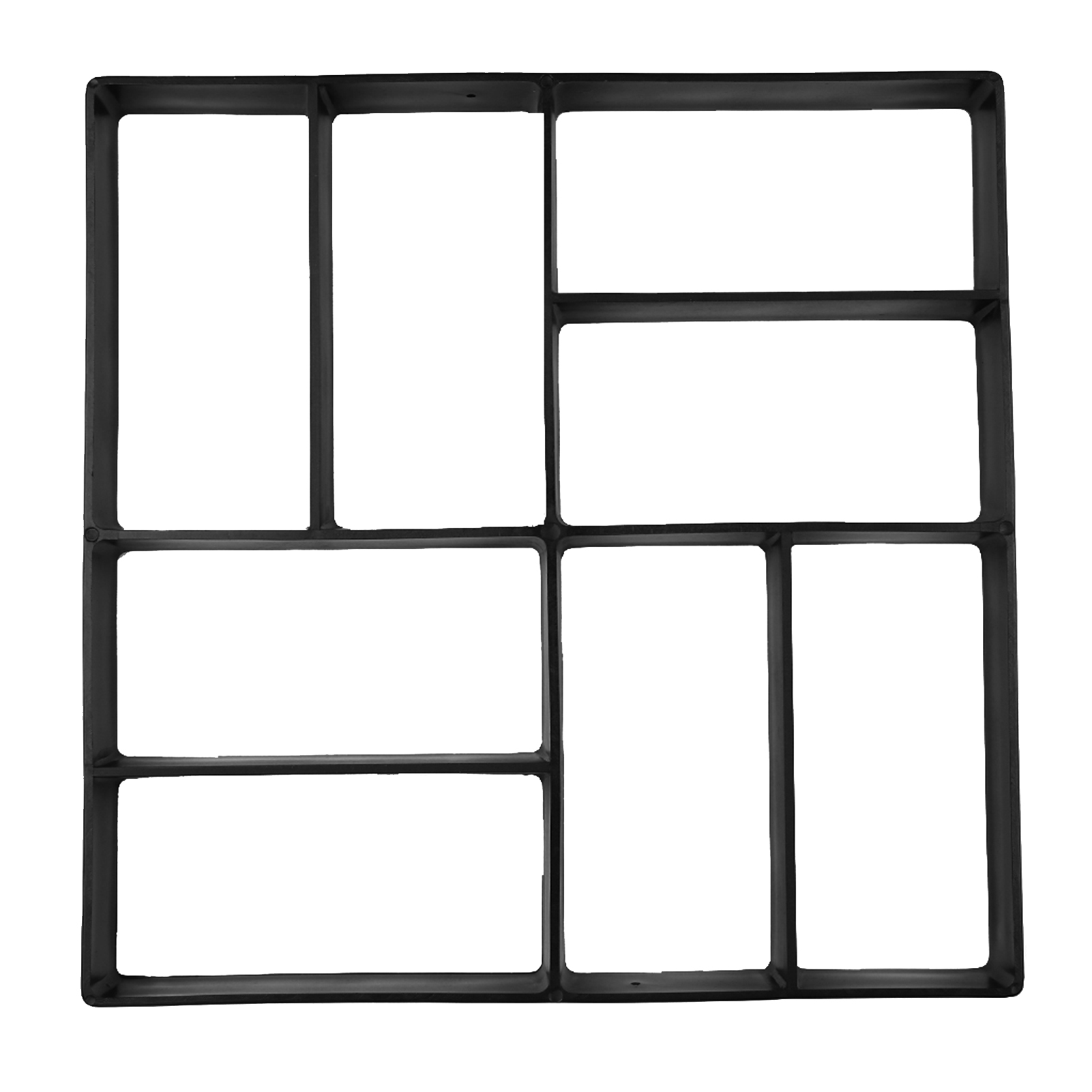 Wiederverwendbare Form Für Beton, Zement, Stein, Pflastersteine, Platten, Ziegelmuster, Diy-schalung, Schwarzer Pp-kunststoff, 43 X 43 X 4 Cm