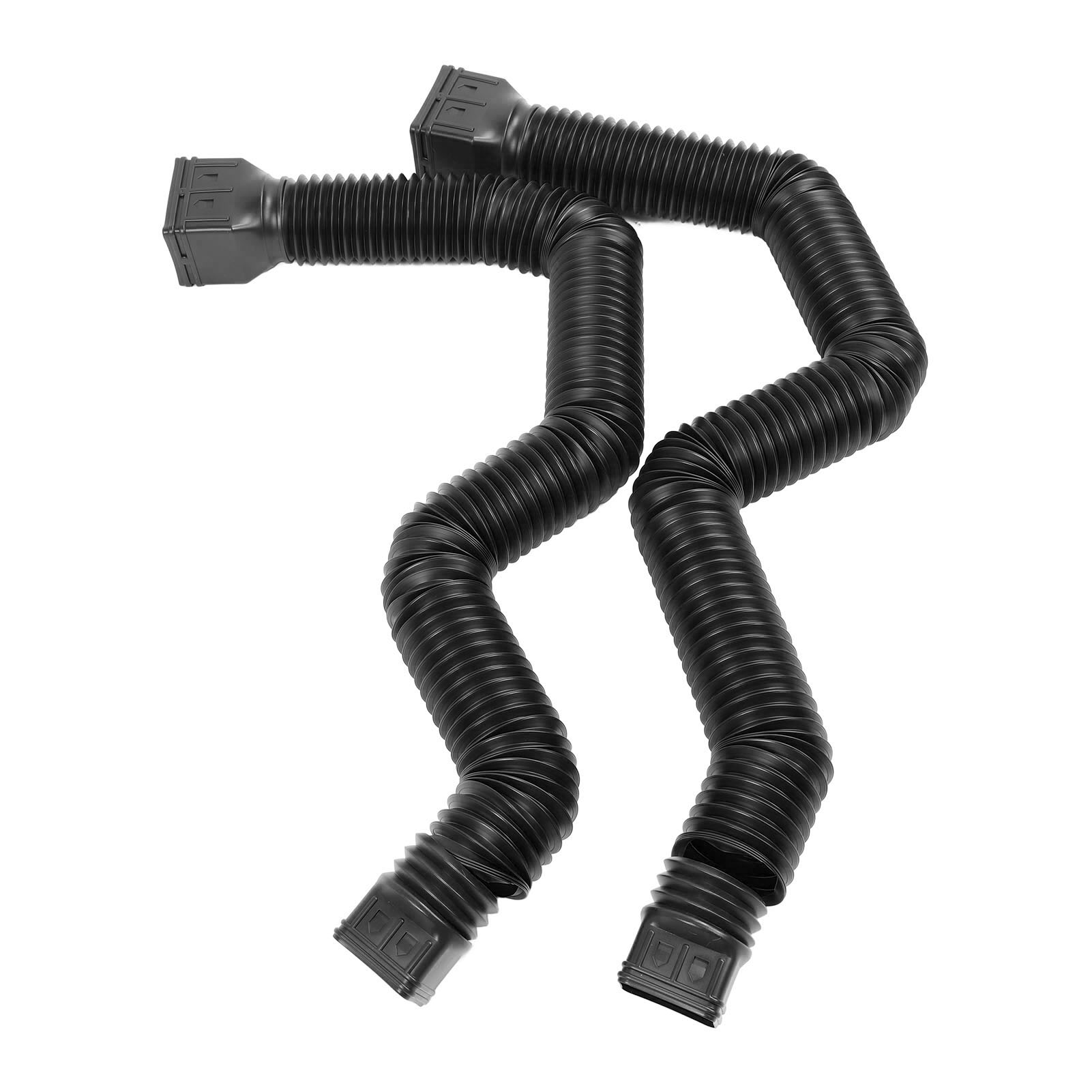 Set Mit 2 Flexiblen Dachrinnenverlängerungen, 53 Bis 148 Cm, Dehnbares Fallrohr Für Den Hausgebrauch, Schwarz