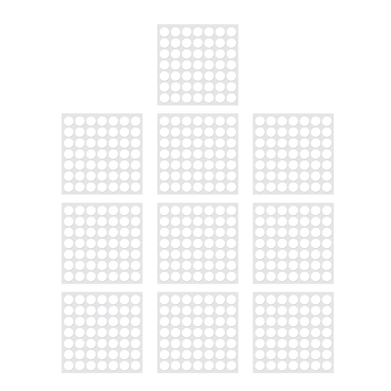 Packung Mit 490 Stück 15 X 1 Mm Transparenten, Selbstklebenden Silikon-antirutschpads Für Glastische Und Möbel