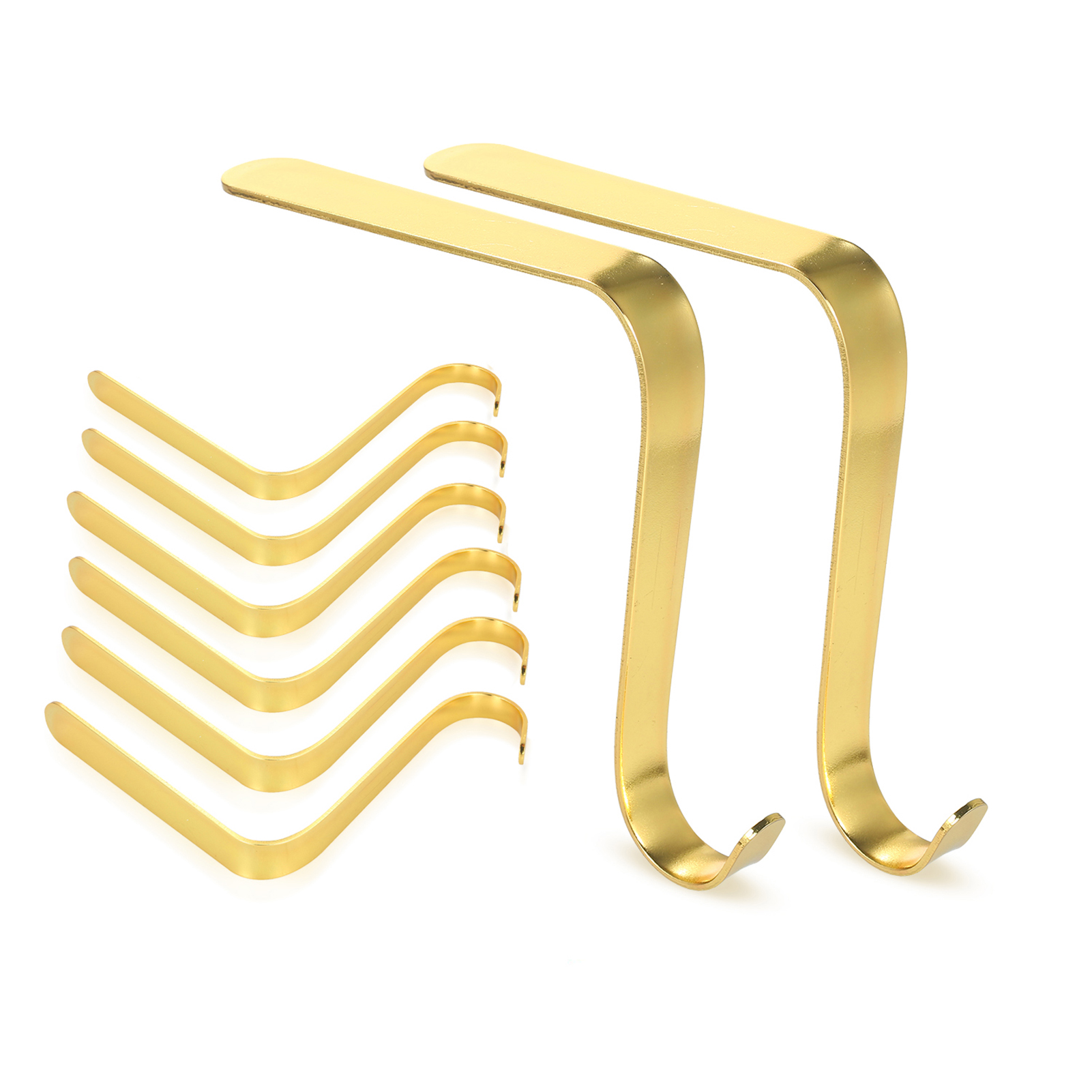 Goldener Weihnachtsstrumpfhalter Aus Metall, Aufhängehaken Für Kamin, Kaminsims, Girlande, Weihnachtsdekoration, 8er-set