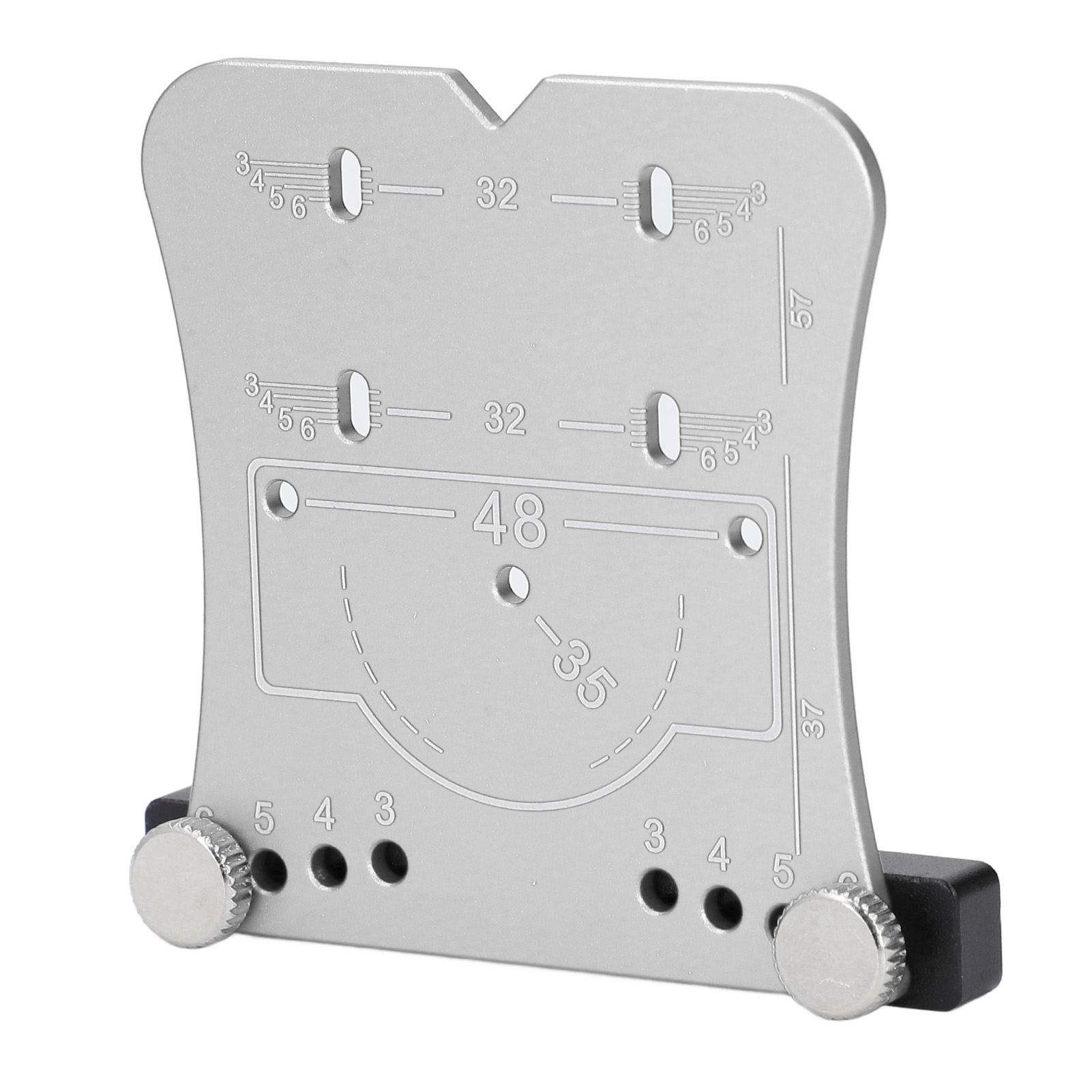 35-mm-scharnierbohrer Aus Aluminiumlegierung Mit Bohrschablone Und Schnellpositionierungsmarkierung, Set Mit Bohrer Und Schraubenschlüssel, Silber