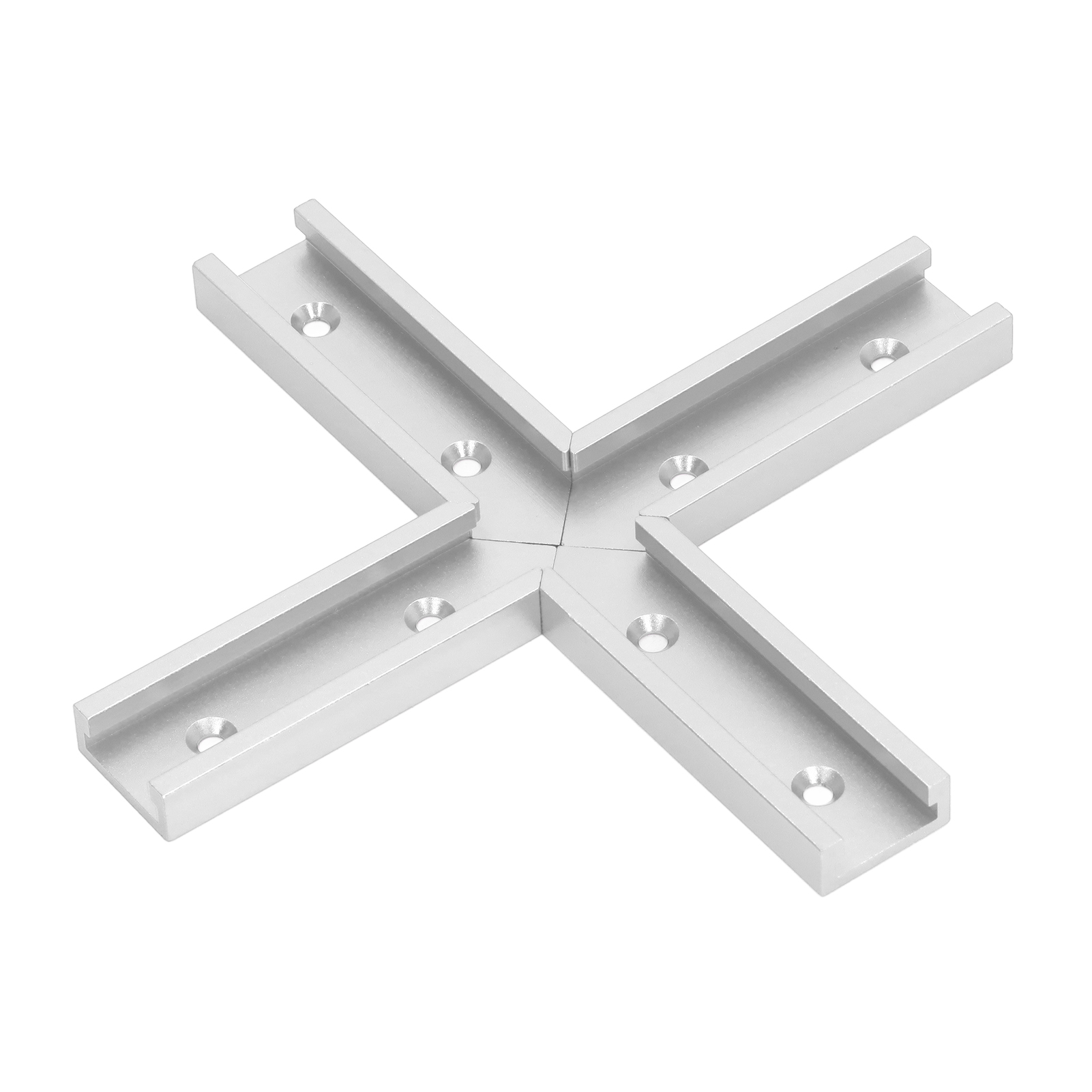 Satz Mit 4 Universellen, 100 Mm Langen X 30 Mm Breiten T-förmigen Schiebeverbindern Aus Aluminiumlegierung Für Tischlerarbeiten, Silberfarben