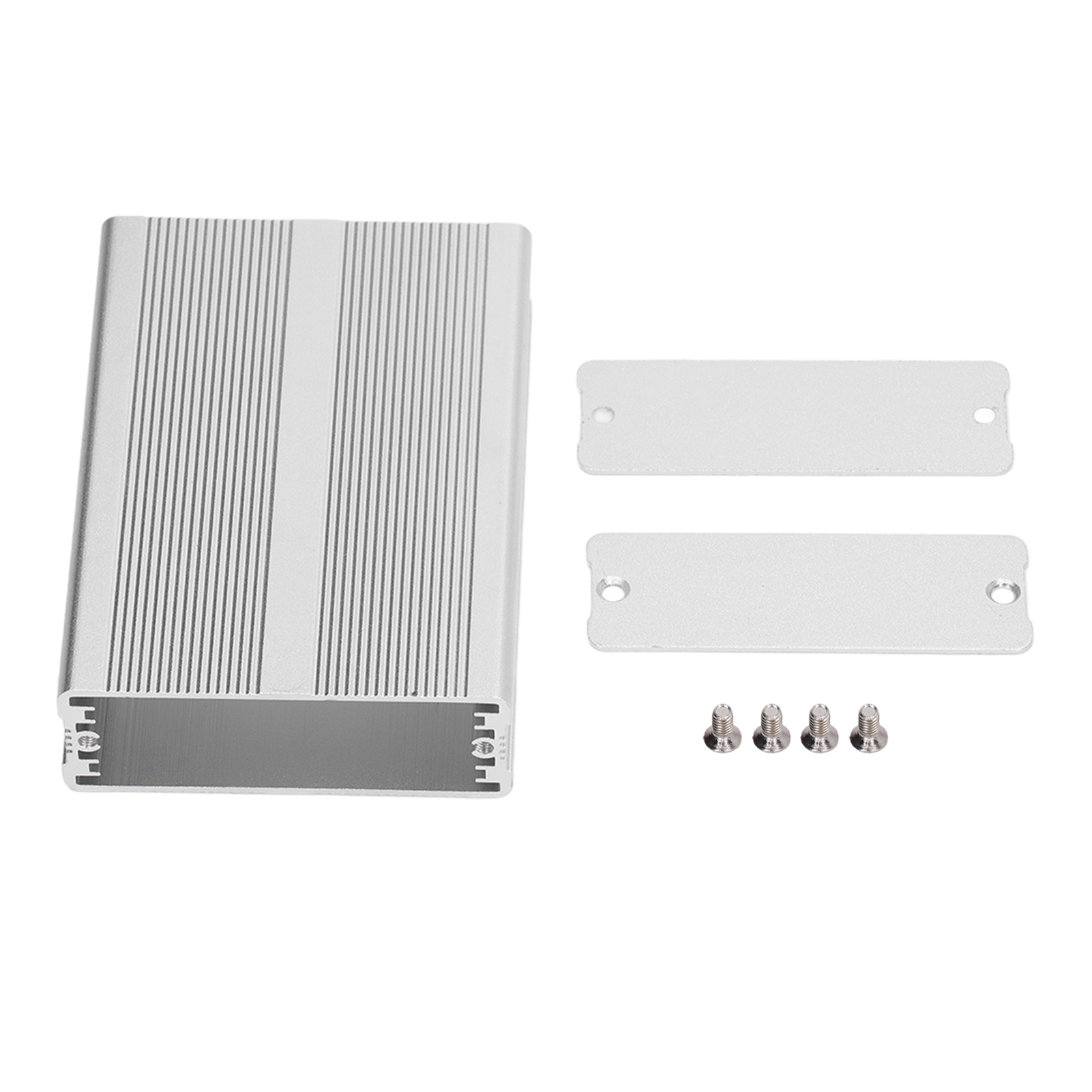 Wasserdichter Aluminium-elektroverteilerkasten Mit Integriertem Anschlusskasten Für Heimwerkerprojekte, Silber, 24 X 69 X 100 Mm