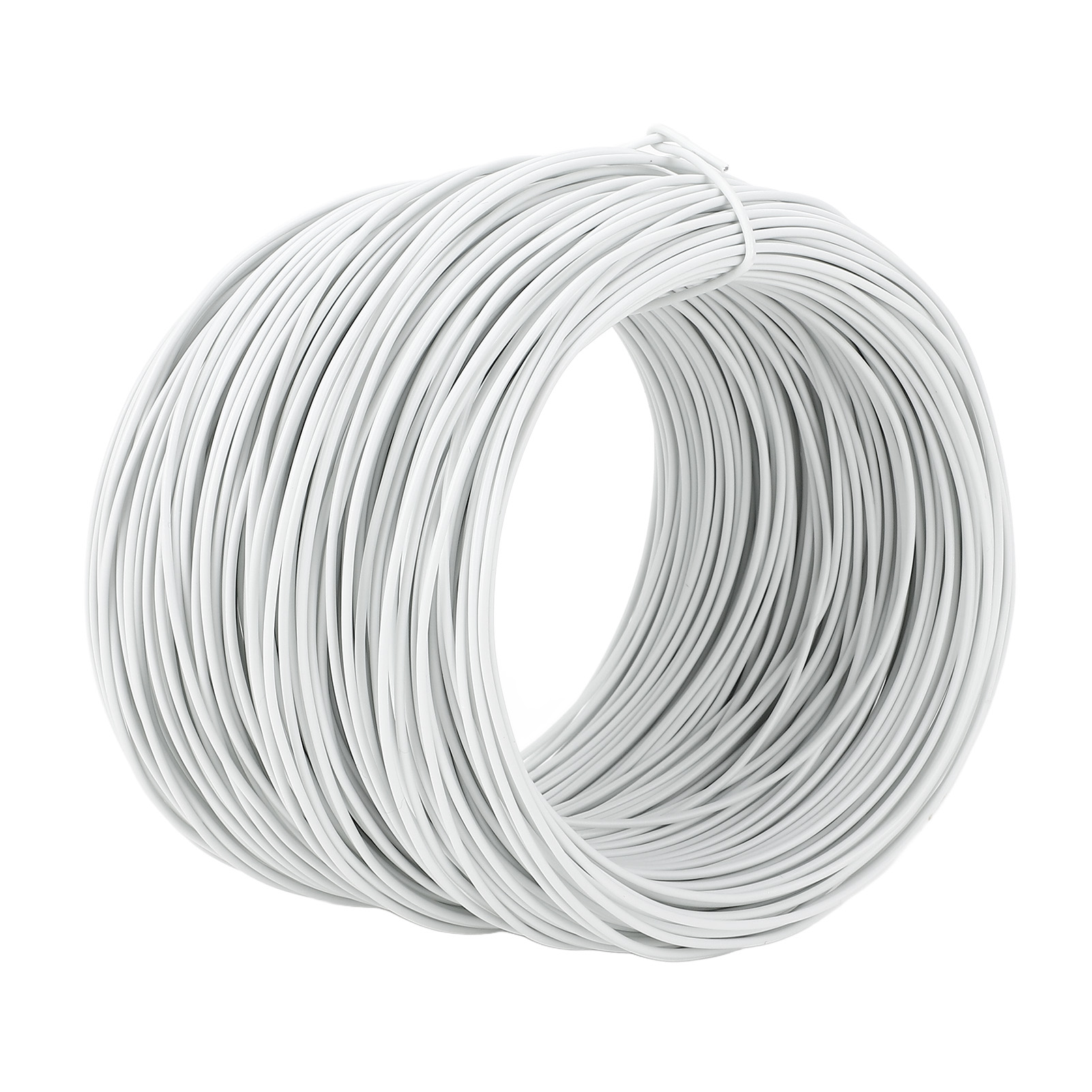 0,75 Mm X 50 M Rolle Verzinktes Eisen Mit Pvc-beschichtung Zum Binden Von Verstärkungsmaterialien Und Glasfaserkabeln, Weiß