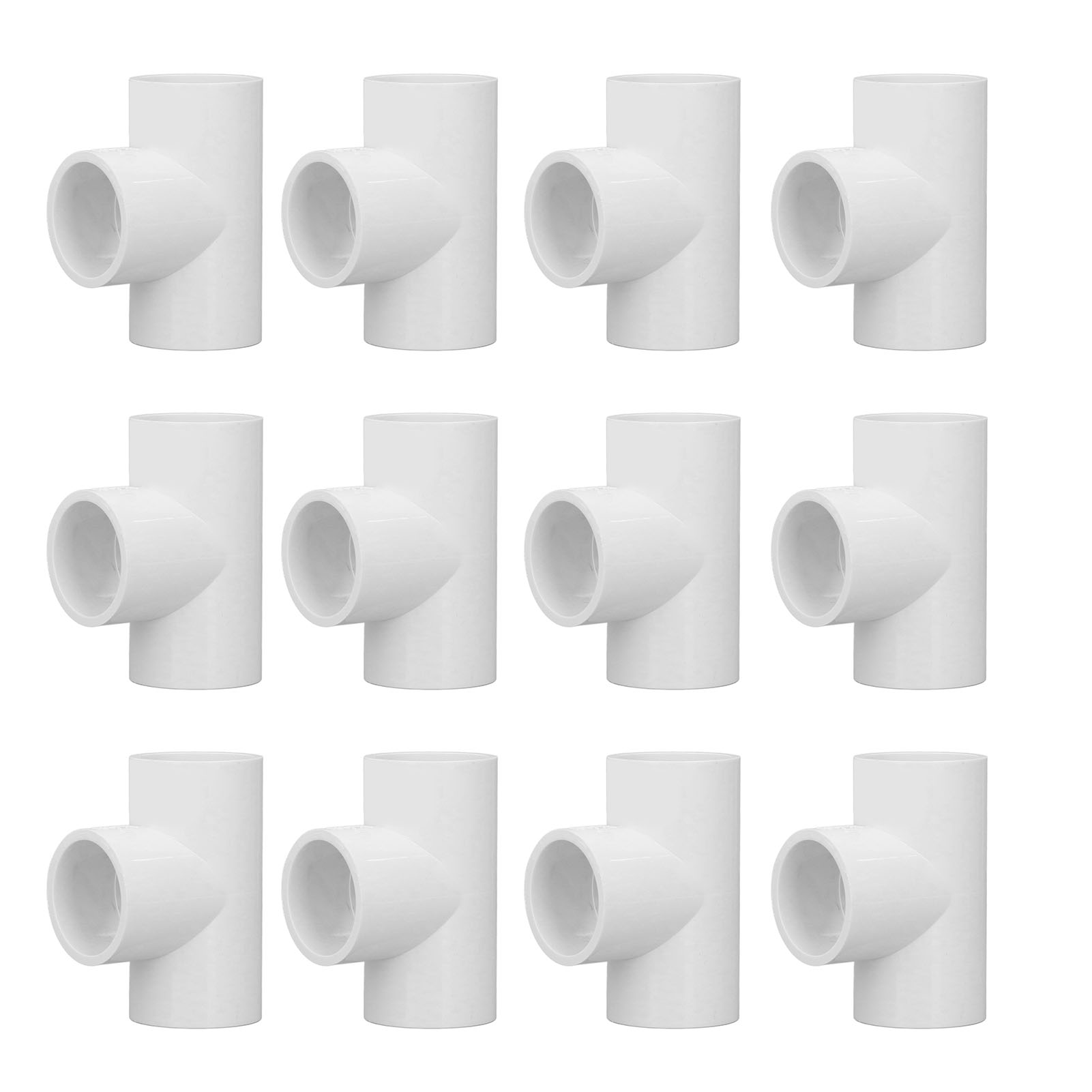 12er-pack Pvc-t-stücke, Gleicher Durchmesser 32 Mm Innendurchmesser, Adapter Für Bewässerung, Schwimmbad, Spa, Trinkwasser, Heimwerkerbedarf, Haushalt, Weiß