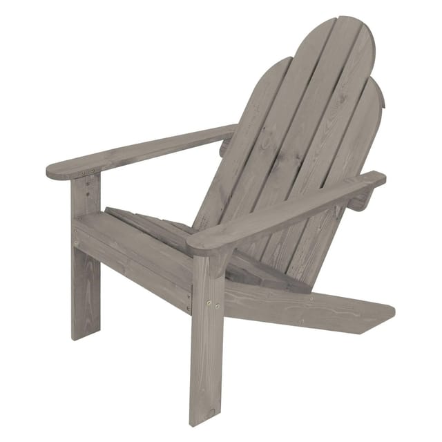 Ml-design Adirondack-stuhl Aus Tannenholz Massiv, 92,5x70x89 Cm, Grau, Gartenstuhl Mit Rückenlehne & Armlehnen, Ergonomischer Holzstuhl, Wetterfeste Gartensessel, Relaxstuhl Für Balkon, Garten, Strand
