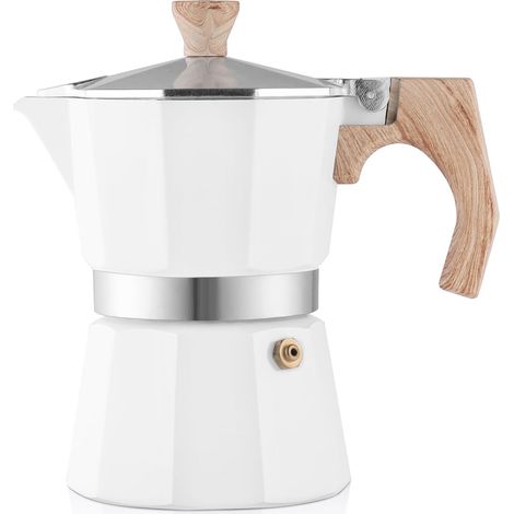 Italienische Moka-kanne, 150 Ml (3 Tassen), Aluminium – Klassisches Italienisches Design Für Italienischen Und Kubanischen Kaffee, Ideal Für Zuhause Und Camping – Schwarz
