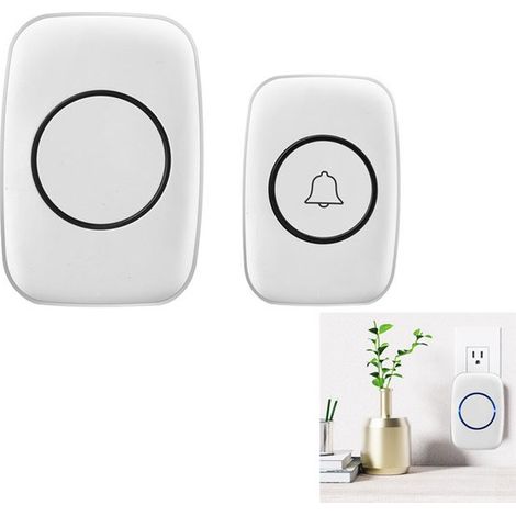 Kabellose Türklingel – Türklingel-set – Wasserdichte Türklingel – Led-blinkfunktion – 60 Klingeltöne – 5 Lautstärkestufen – Akustische Und Optische Signale – Sender Und Empfänger – Geeignet Für...