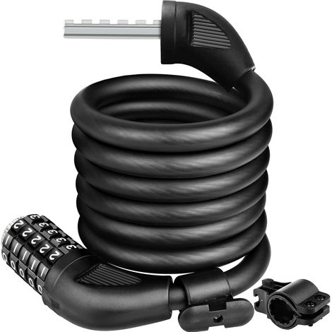 Kabelschloss Für Fahrräder – Hochsicheres Kombinationsschloss, 1500 Mm X 12 Mm Langes, Robustes Kabel, 5-stellige Zahlenkombination. Zubehör Für Fahrräder, Motorräder, Türen, Tore Und Zäune.