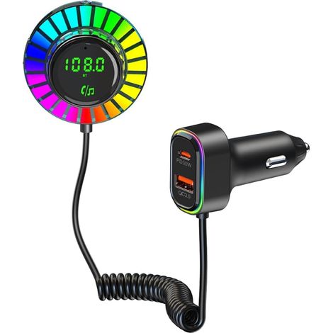 Kfz-adapter Mit Bluetooth 5.3 Fm-transmitter, Pd30w Mit Qc3.0 Drahtlosem Fm-radiosender, Geeignet Für Fahrzeuge Mit Lüftungsschlitzen Und Unterstützt Die A2dp-dsp-funktion Für Freisprechanrufe