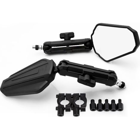 Klappbarer Motorrad-rückspiegel, 8 Mm Oder 10 Mm Schraube, Seitenspiegel Für 7/8"-lenker, Kompatibel Mit Straßenmotorrädern, Geländemotorrädern, E-bikes Und Rollern.