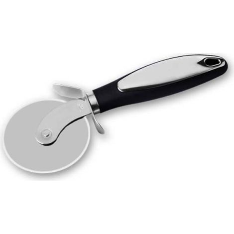 Klassischer Pizzaschneider, Schneidet Auch Brotkrusten, Kuchen Usw., Liegt Gut Und Bequem In Der Hand, Schützt Die Finger, Spülmaschinenfest, 21 Cm, Schwarz.