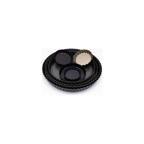 Kleine Tarteform (12 Cm) Mit Deckel, Mini-tarte-förmchen, Antihaftbeschichtet, 4er-set – Schwarz