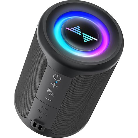 Kleiner Bluetooth-lautsprecher Mit Beleuchtung – Tws, Bluetooth 5.3, Usb-c, Aux/tf-karte – Für Den Einsatz Im Freien Und Zu Hause