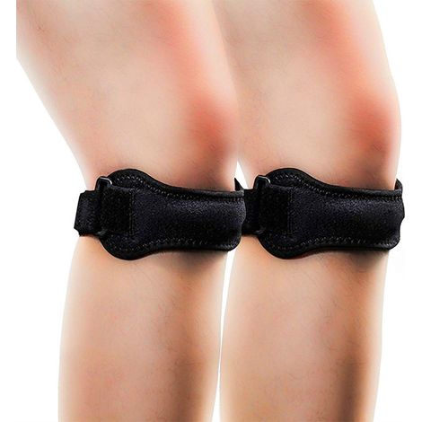 Kniebandage Mit Patellakompression – Schwarzer Patella-bandage Für Sport – Schutzausrüstung Für Basketball, Fußball, Walking Und Laufen – Unisex, Einteilig