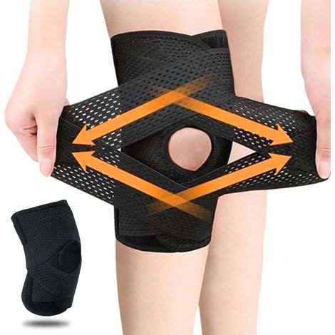 Kniende Sportarten, Knien Mit Seitlichen Stabilisatoren, Knien Bei Kniearthrose, Patella- Und Bandorthese Mit Verstellbarer Weite, Bei Knieschmerzen Und -rissen, L