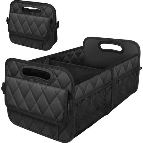 Kofferraum-organizer-tasche, Passend Für Suvs, Aufbewahrungsbox Fürs Auto, 6 Fächer, Unisex-autozubehör – Kofferraum-organizer-tasche, Schwarz
