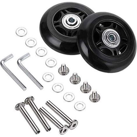 Kofferrollen, Kofferzubehör, Ersatzrollen, Reparaturteile, Reserveräder, Kofferrollen Mit Schrauben, 70 Mm X 25 Mm Rollen, Gepäckersatzteile