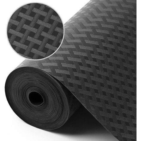 Küchenschubladeneinlage – Antihaftbeschichtet, Wasserdicht – Für Schränke, Schubladen, Arbeitsplatten Etc. – 1 Rolle, Schwarz, 30 X 500 Cm