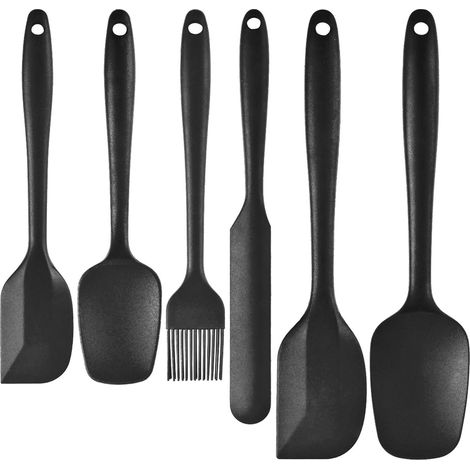 Küchenspatel Aus Silikon, Pfannenwender, 6er-set, Antihaftbeschichtet, Hitzebeständig, Zungenspatel, Silikon, Küchenutensilien, Backutensilien