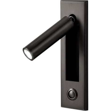 Led-schlafzimmerlampe – Ideal Für Zuhause Und Hotels, 360° Drehbar, 92° Schwenkbar, Runder Kopf, Schwarz, Warmes Licht