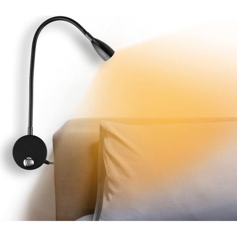 Led-wand-leselampe Fürs Bett – Wandleuchte Mit Usb-anschluss Und Touch-schalter, Dimmbare, Flexible Schwanenhalslampe Fürs Schlafzimmer, Dimmbare Leselampe Für Kinder Mit Stecker