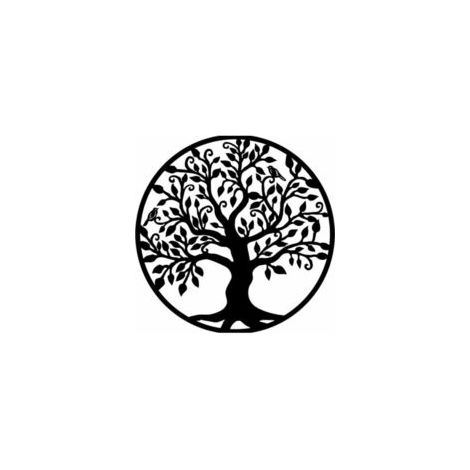 Lebensbaum Aus Metall Als Wanddekoration, Silhouette-kunst, Geschenk Für Drinnen Und Draußen, Garten- Und Wohndekoration (3030 Cm)
