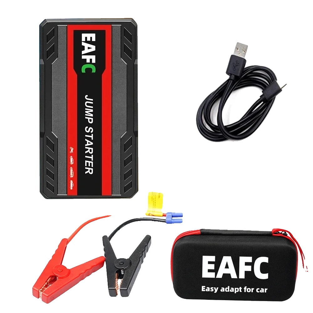 Auto-starthilfe, 600a Boostleistung, Tragbare Powerbank, 600a Schwarz Mit Box-a