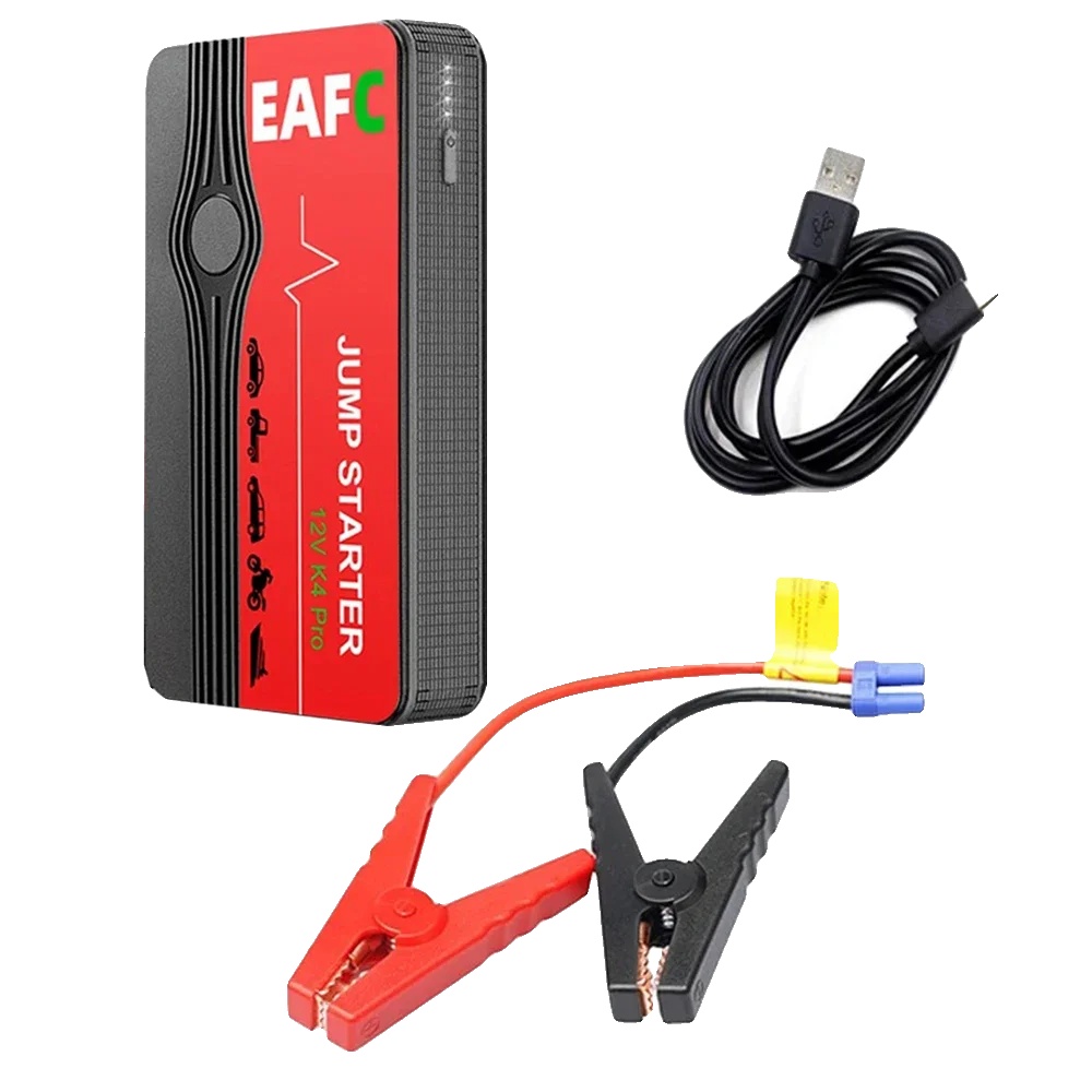 Auto-starthilfe, 600a Boostleistung, Tragbare Powerbank, 600a Schwarz-a