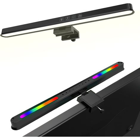 Lichtleiste Für Monitore, Usb-led-arbeitsleuchte Für Gebogene/flache Bildschirme, Dimmbare Tischleuchte Mit Augenschutz Und Touch-steuerung, Blendfreie Leselampe