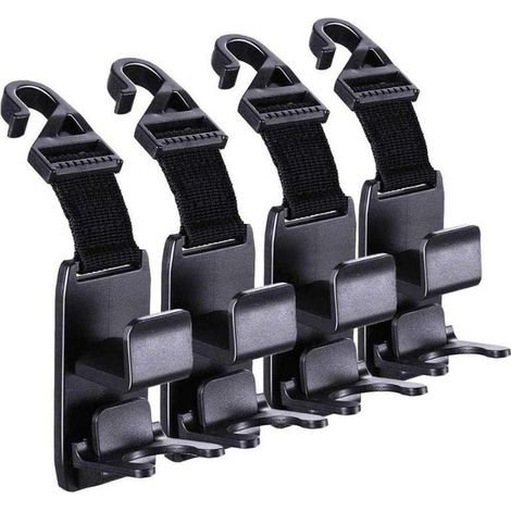 Magische Haken Für Autokopfstützen – Kartenhalter/einkaufstasche – Schwarz
