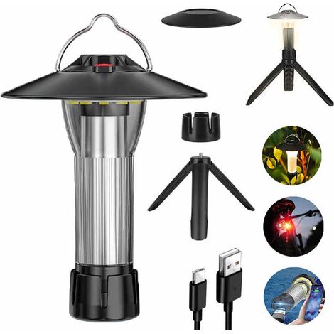 Magnetische Campinglampe, Wiederaufladbare Zeltlaterne, Tragbare Notleuchte, Hängezeltleuchte, Led-taschenlampen, Campingzubehör
