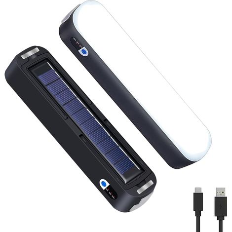 Magnetische Led-lichtleiste Für Werkzeuge – 8000 Mah, Solaraufladbar – 6500 K Tageslicht – Tragbare Notbeleuchtung
