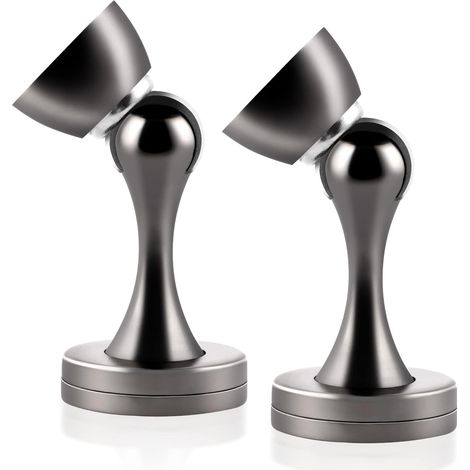 Magnetischer Türstopper Für Den Boden – Gebürsteter Edelstahl – Robustes Design Mit Starkem Magneten – 2er-pack (schwarz)