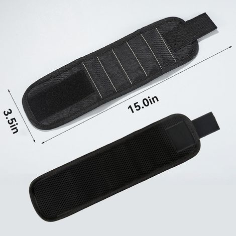 Magnetisches Werkzeugarmband, Ideal Für Väter Oder Kollegen. Mit 15 Integrierten Magneten, Verstellbarer Größe Und Zur Befestigung Von Schrauben, Nägeln Und Schraubenschlüsseln. 2er-pack.
